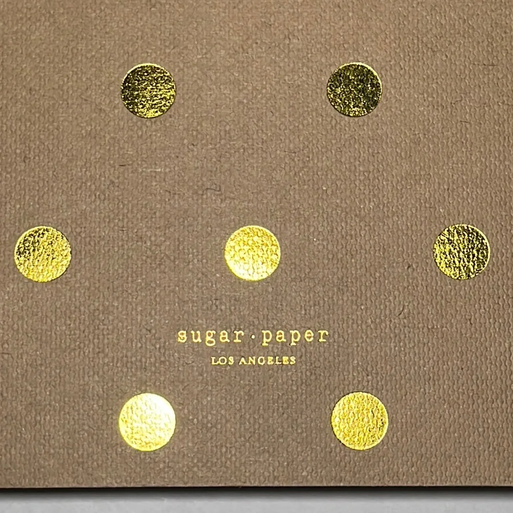 BRAND NEW Sugar Paper gold polka dots planner notebook daily agenda journal